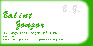 balint zongor business card